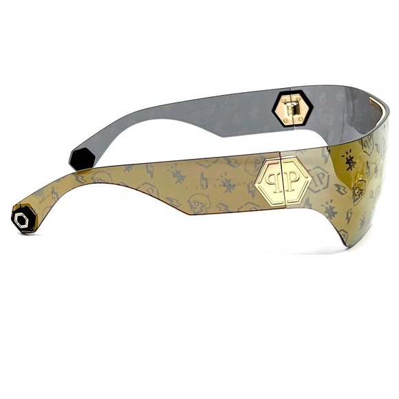 NEW!!!  PHILIPP PLEIN Sunglasses Plein Hero SPP029 Col.300L Authentic - Picture 4 of 13